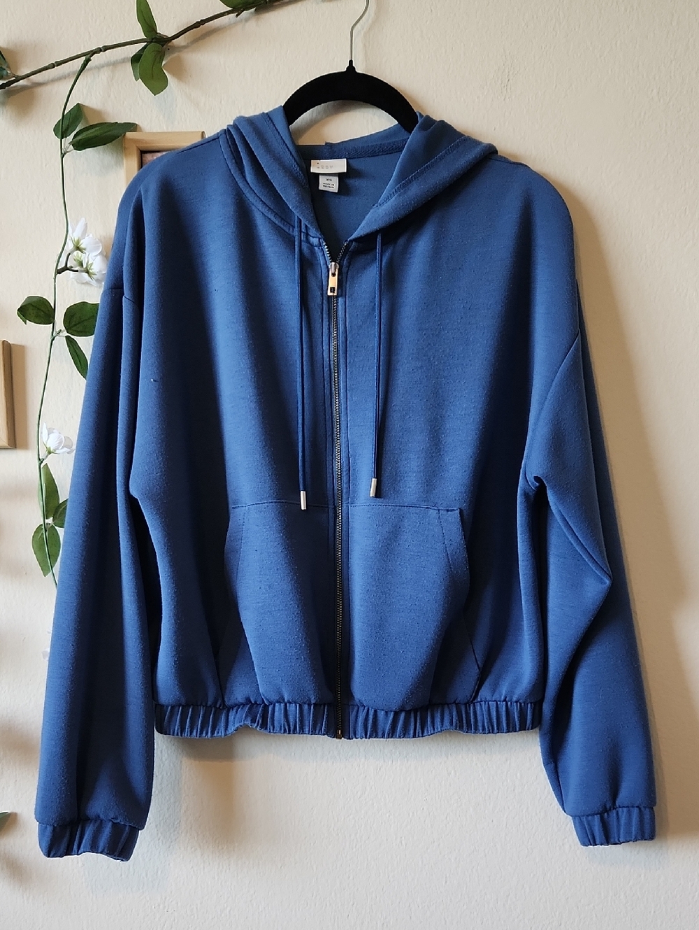 a new day Blue Full Zip Sweatshirt - XS